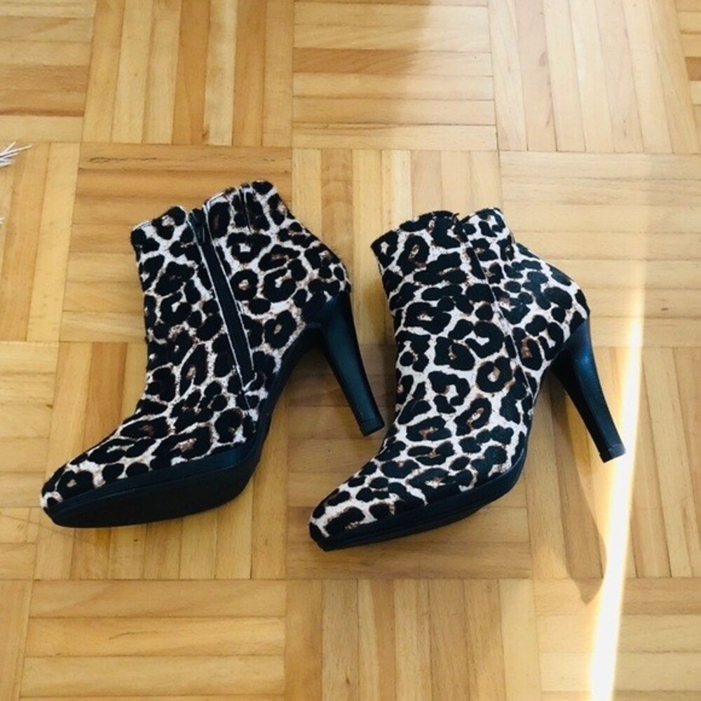 Leopard Print Heidi Klum Ankle Boots shoe - Picture 10 of 11
